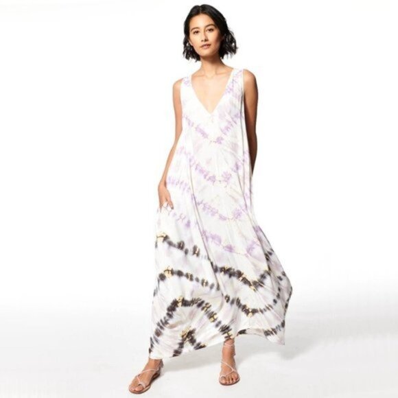 NWT Young Fabulous & Broke Ali mauve tie dye maxi dress, Size S - Picture 4 of 8